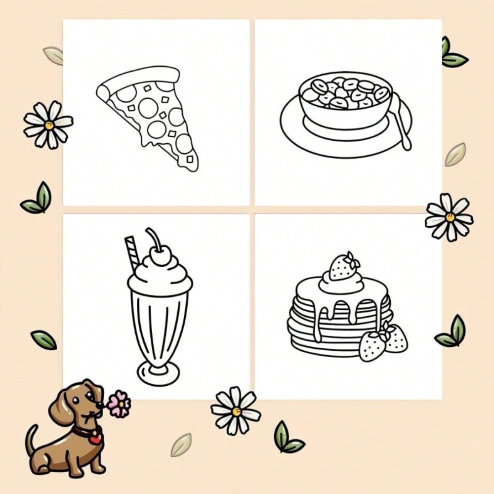 Libro da colorare con cibo e s - Food And Snacks Coloring Pages recensione e prezzo